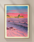 Morning Sea at Shiribeshi by Kawase Hasui