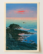 Morning of CapeInubo by Kawase Hasui
