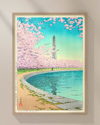 The Washington Monument on the Potomac River by Kawase Hasui