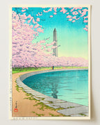 The Washington Monument on the Potomac River by Kawase Hasui