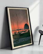 Harbour Sunset by Kawase Hasui