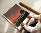 Harbour Sunset by Kawase Hasui