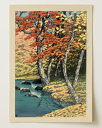 Autumn in Oirase by Kawase Hasui