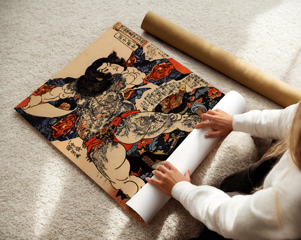 Roshi Ensei One of the 108 Heroes of the Popular Water Margin by Utagawa Kuniyoshi