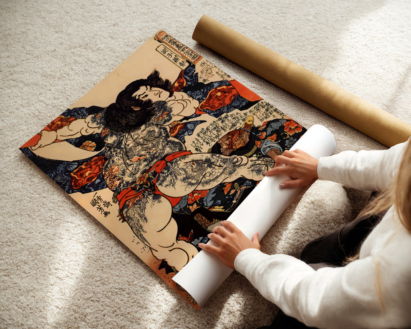 Roshi Ensei One of the 108 Heroes of the Popular Water Margin by Utagawa Kuniyoshi