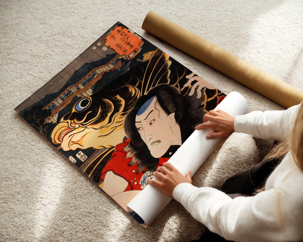 Imado: Daiku Rokusaburō by Utagawa Kuniyoshi