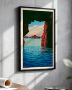Kojaku Cavern at Oga Peninsula by Kawase Hasui