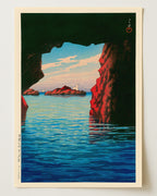 Kojaku Cavern at Oga Peninsula by Kawase Hasui