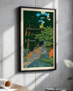 Kumagai Dairaidou Shrine by Kawase Hasui