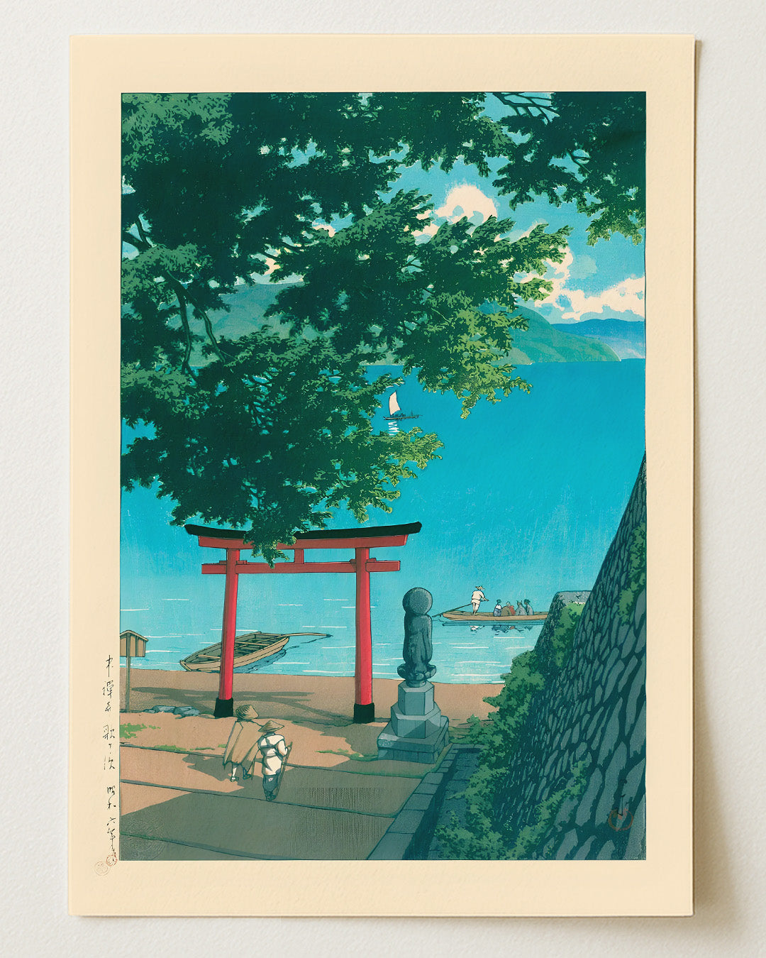 Nikko Chuzenji Lake Utagahama by Kawase Hasui