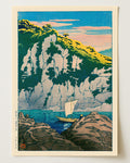 Rockson The Kiso River by Kawase Hasui
