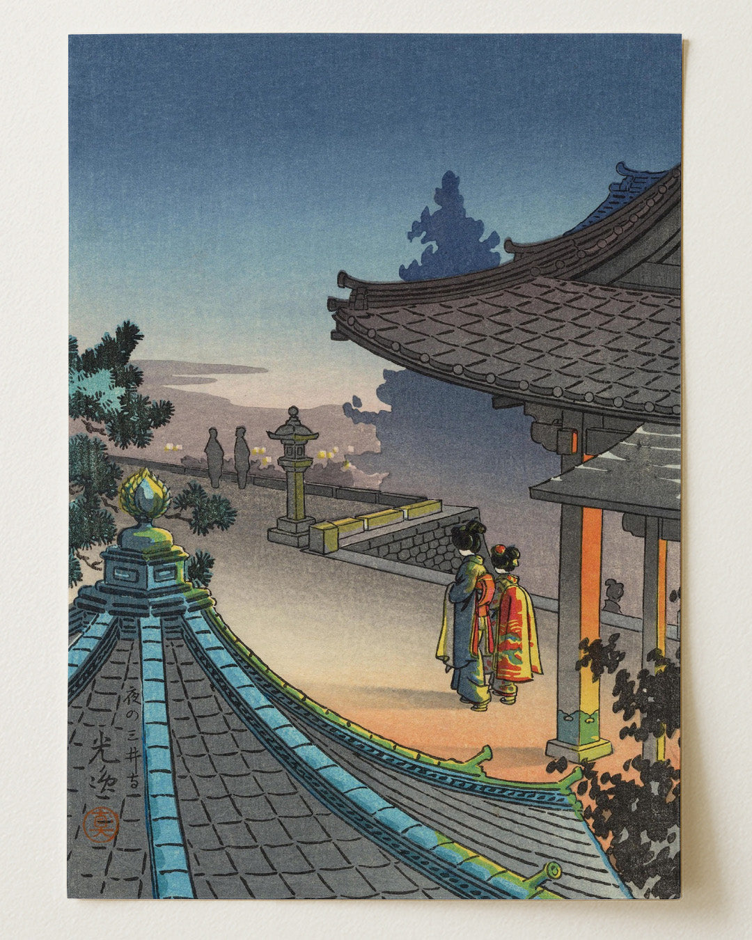 Night at MIIDERA 1937 by Tsuchiya Koitsu