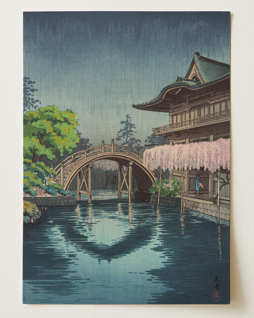 Kameido Bridge or Shrine 1933 by Tsuchiya Koitsu