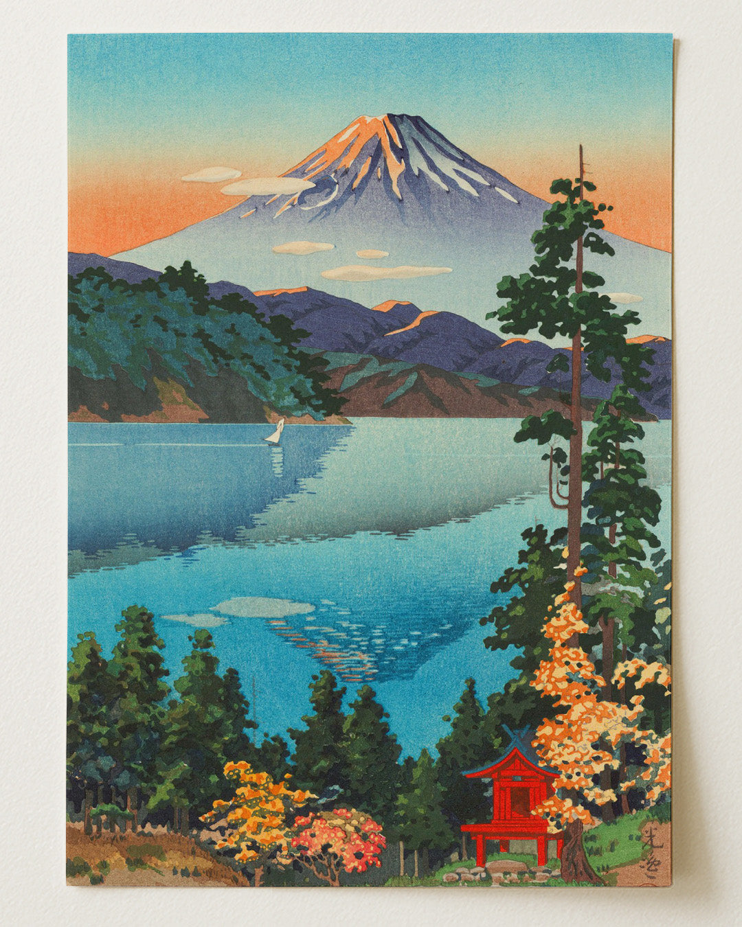 Lake Ashi In The Hakone Hills in Early Autumn 1938 by Tsuchiya Koitsu