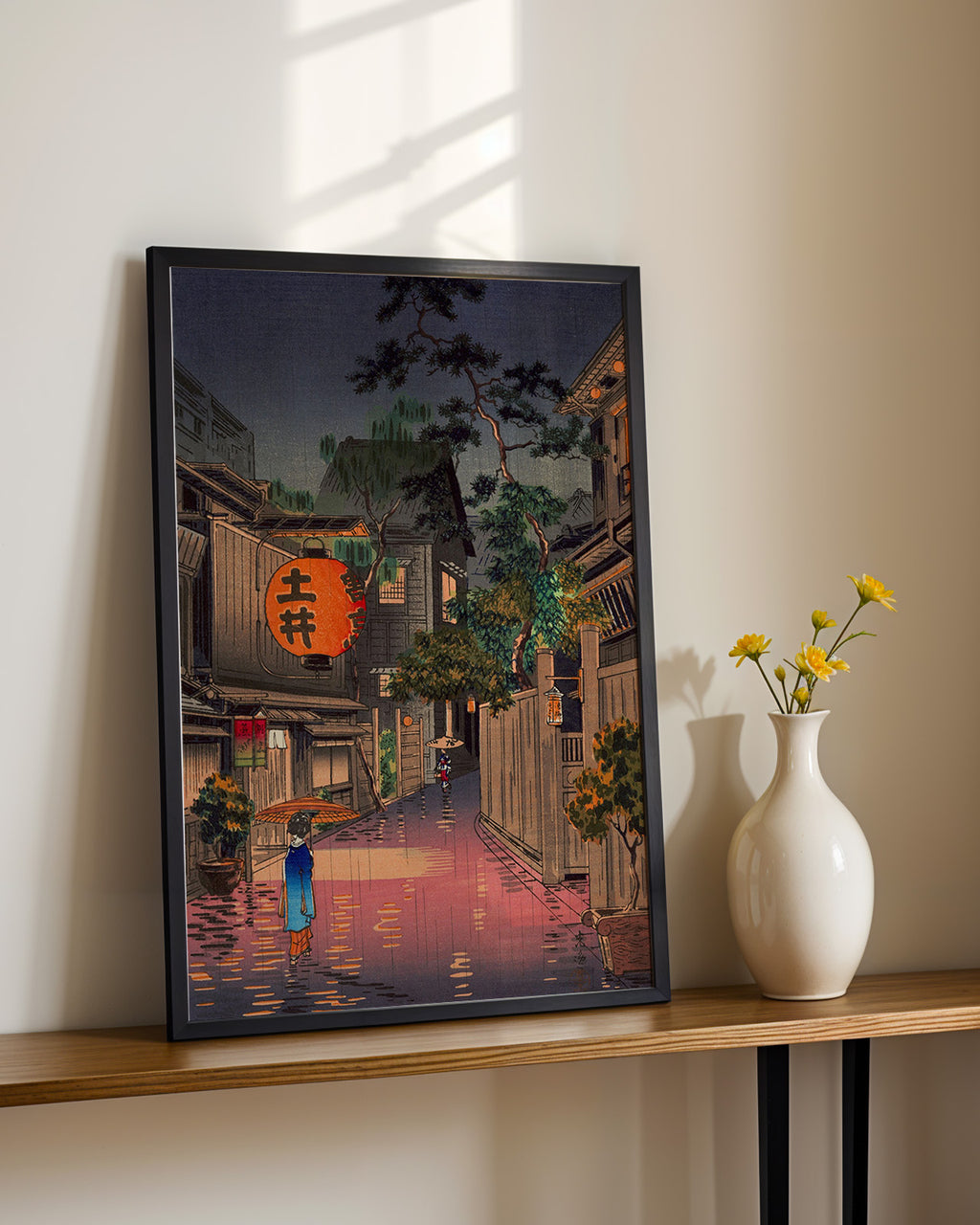 Tokyo Rainy Street, Evening at Ushigome by Tsuchiya Koitsu