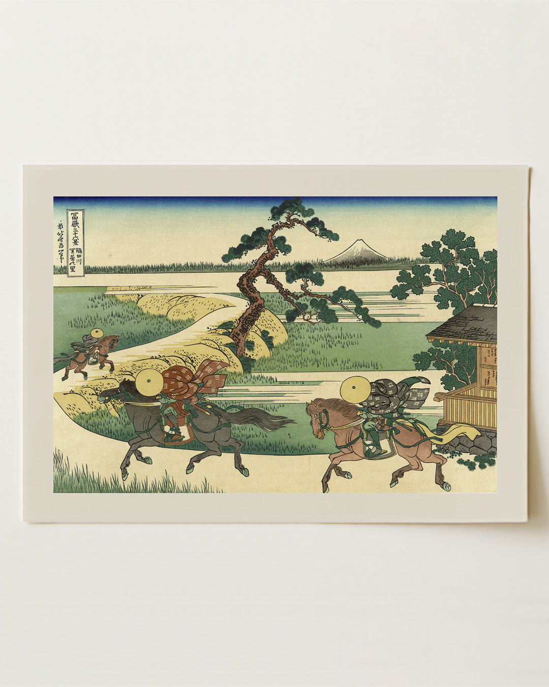Sumidagawa sekiya no sato by Katsushika Hokusai