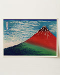 Mount Fuji Red by Katsushika Hokusai