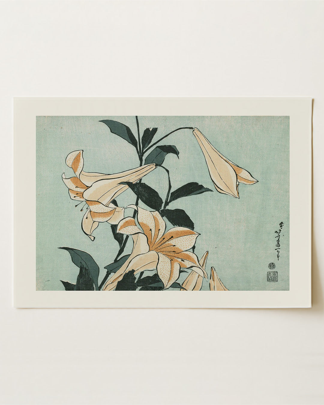 Lilies by Katsushika Hokusai