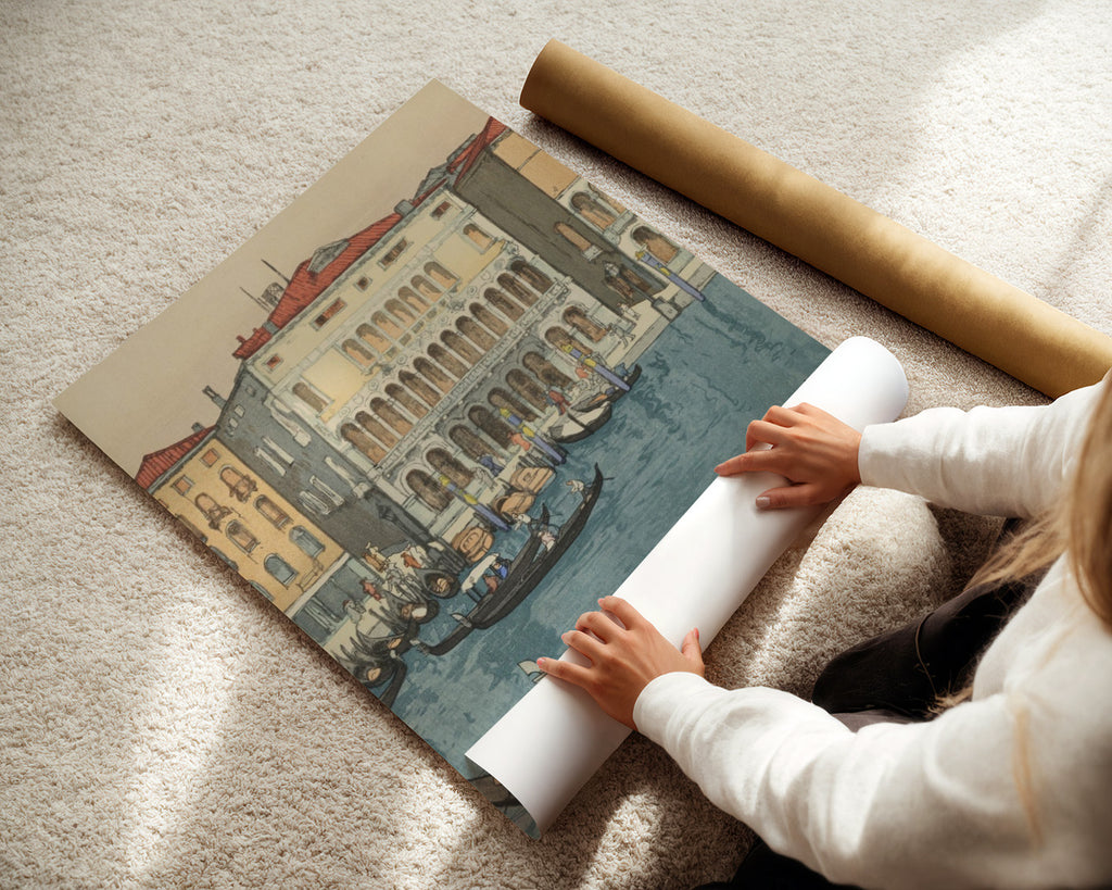 Venice Gondolas by Hiroshi Yoshida