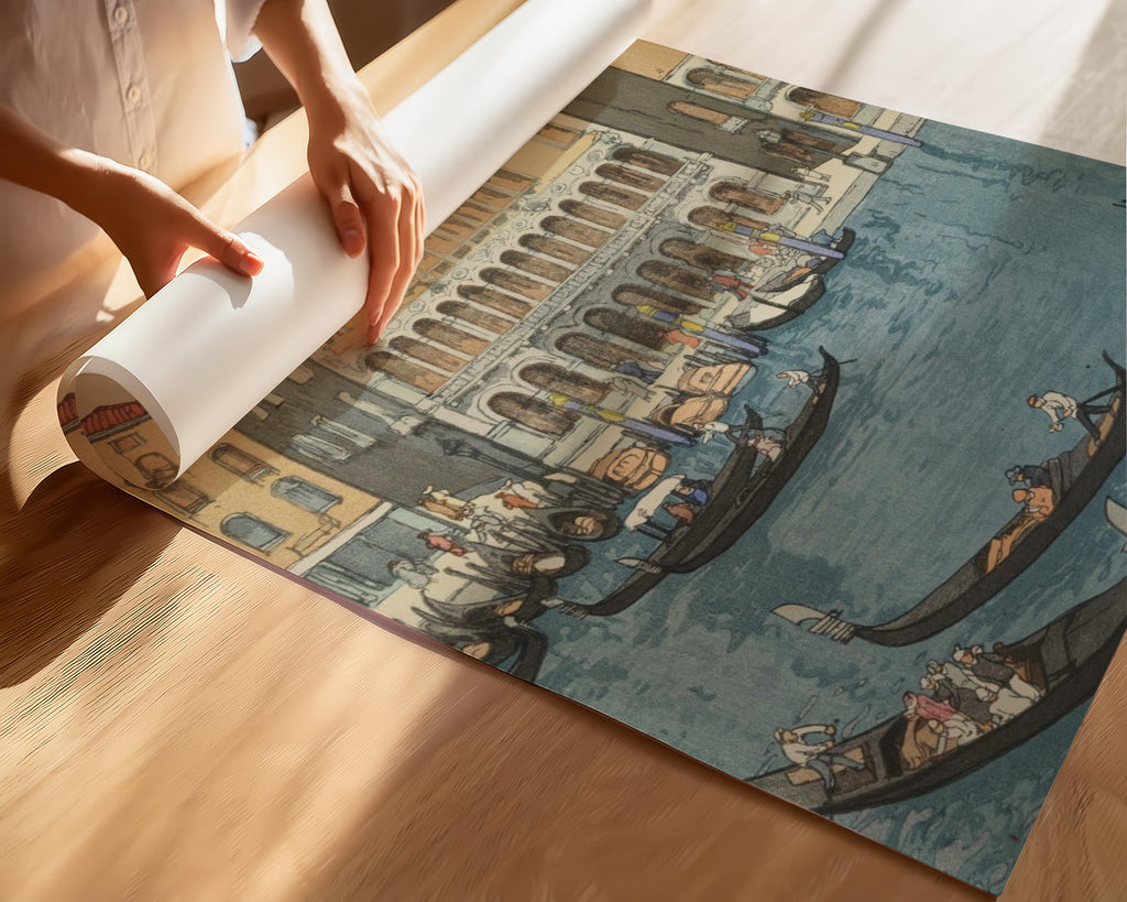 Venice Gondolas by Hiroshi Yoshida