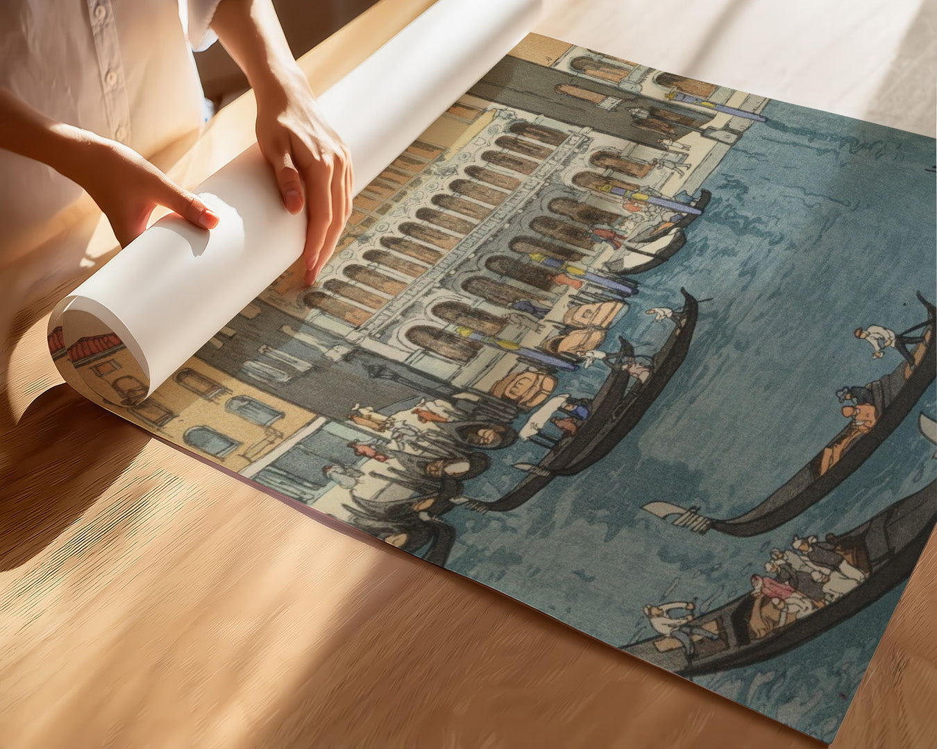 Venice Gondolas by Hiroshi Yoshida