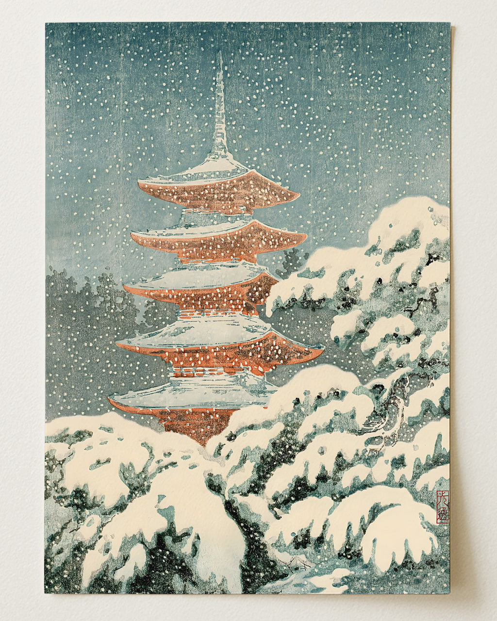 Nikko Five Storey Pagoda by Tsuchiya Koitsu