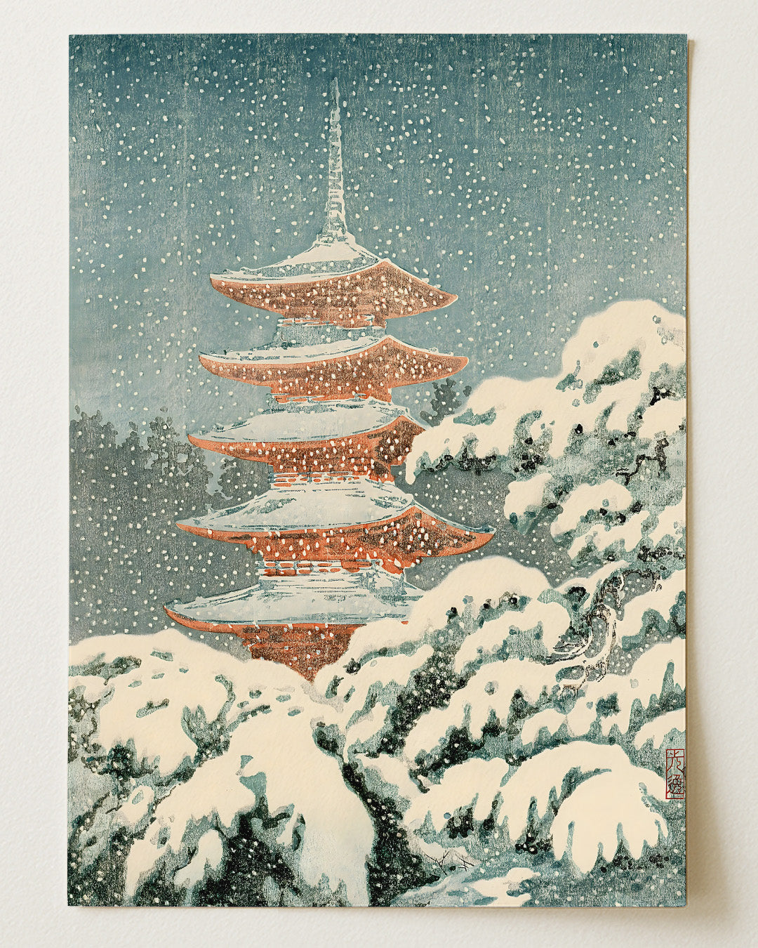 Nikko Five Storey Pagoda by Tsuchiya Koitsu
