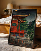 Rain at Asakusa Kannon Temple by Tsuchiya Koitsu