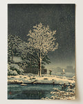 Snow on Sumida River by Tsuchiya Koitsu
