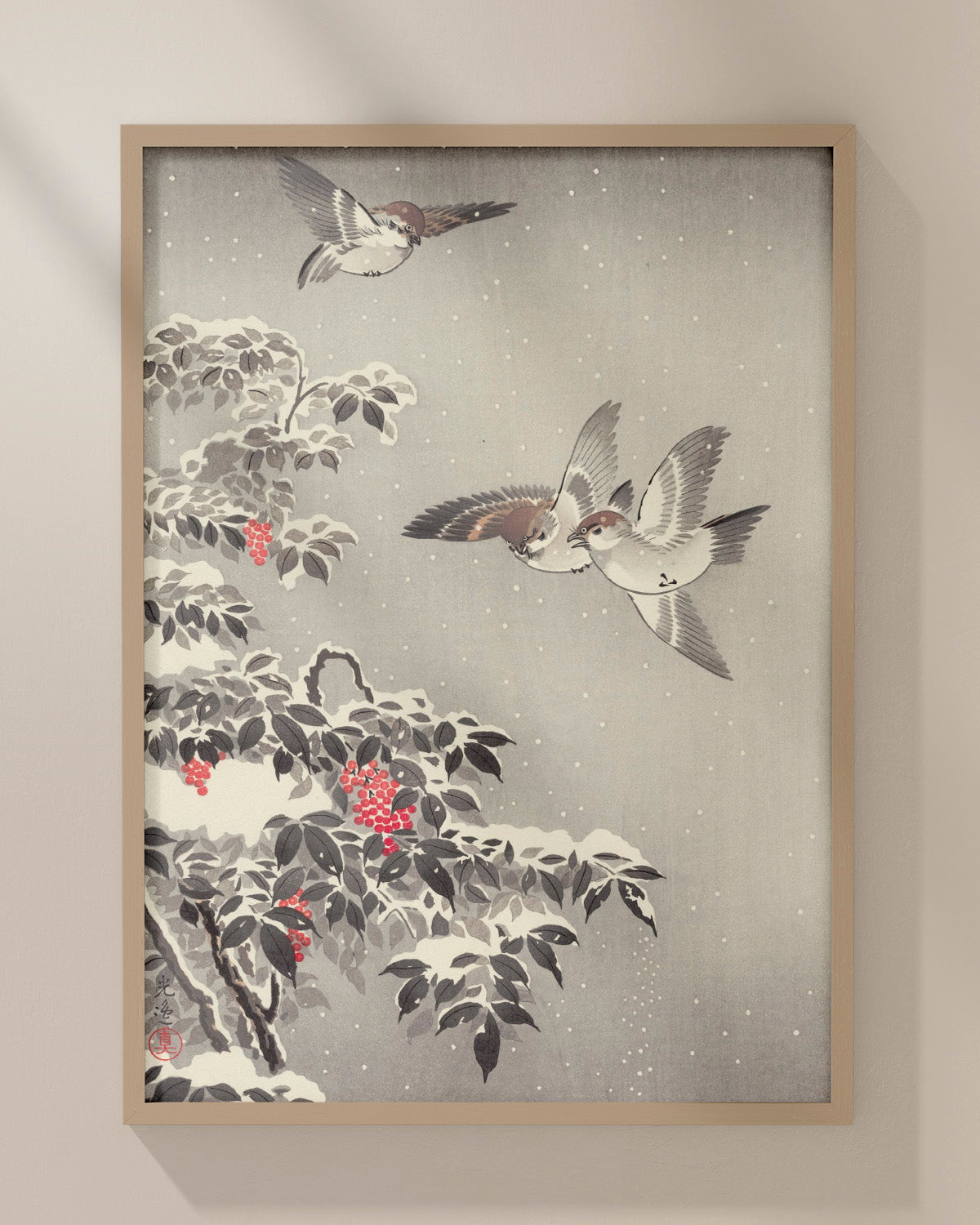 Sparrows mitsugiri by Tsuchiya Koitsu