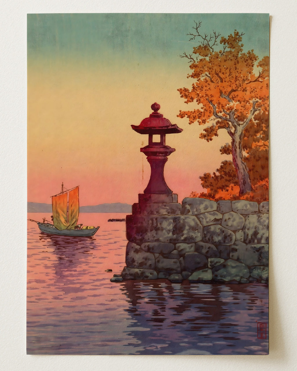 Returning Sailboat at Yabase by Tsuchiya Koitsu