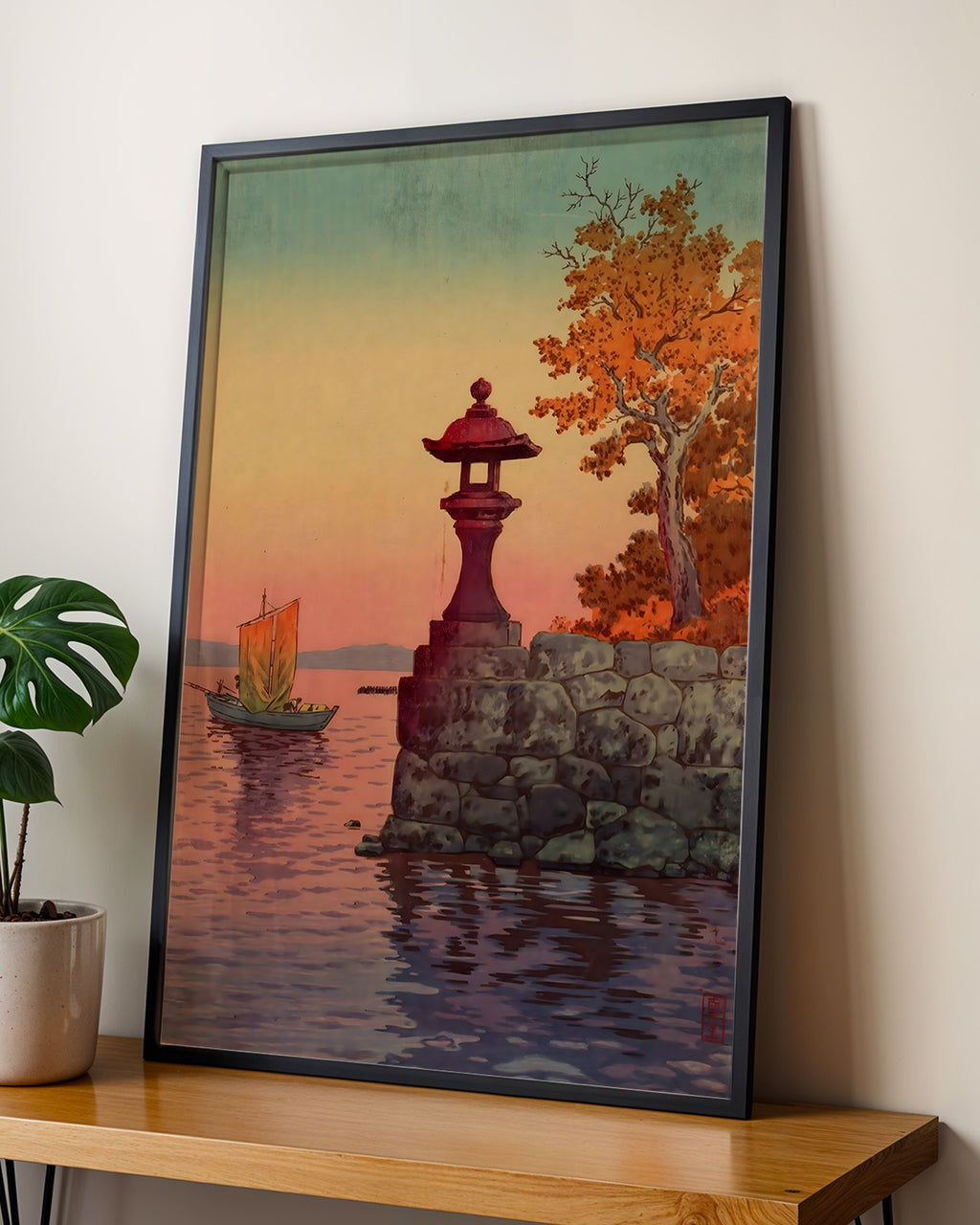 Returning Sailboat at Yabase by Tsuchiya Koitsu