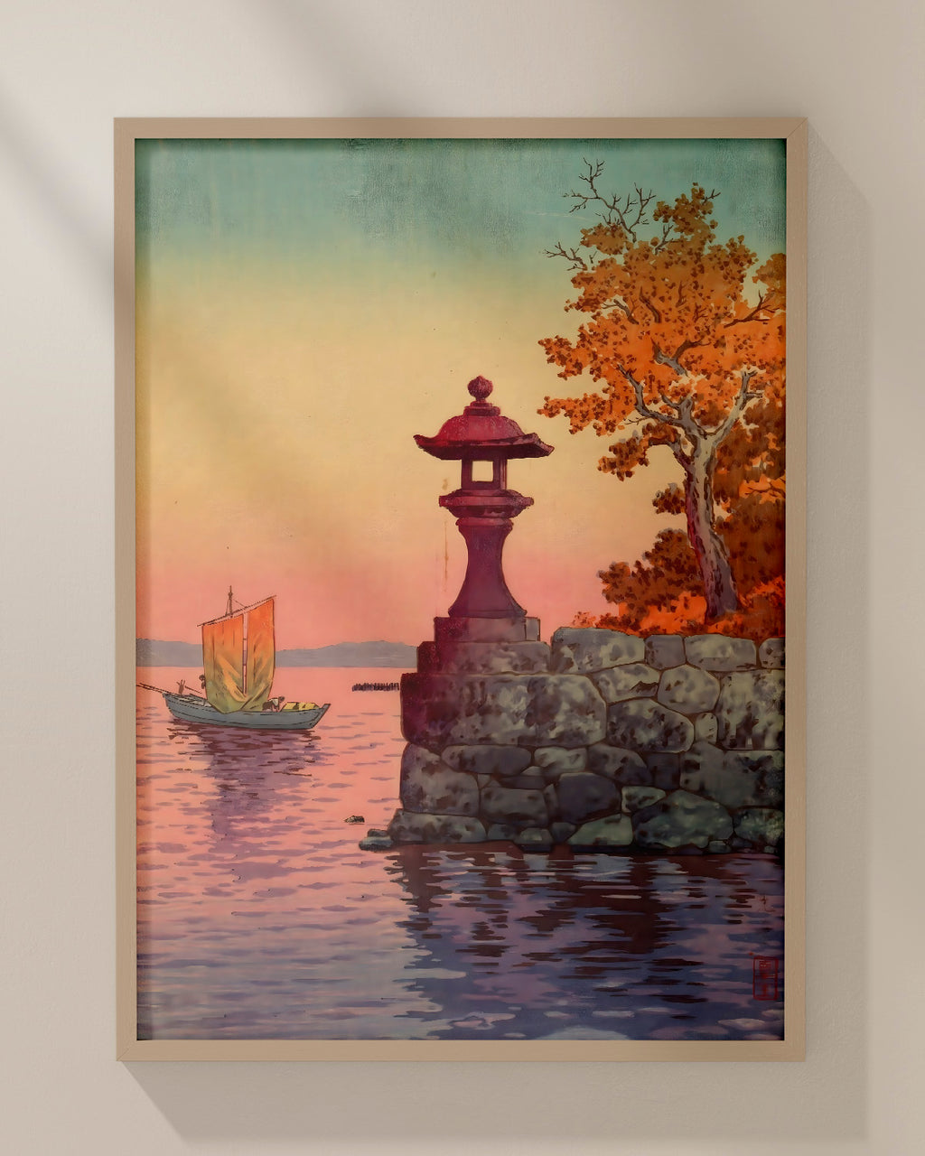 Returning Sailboat at Yabase by Tsuchiya Koitsu