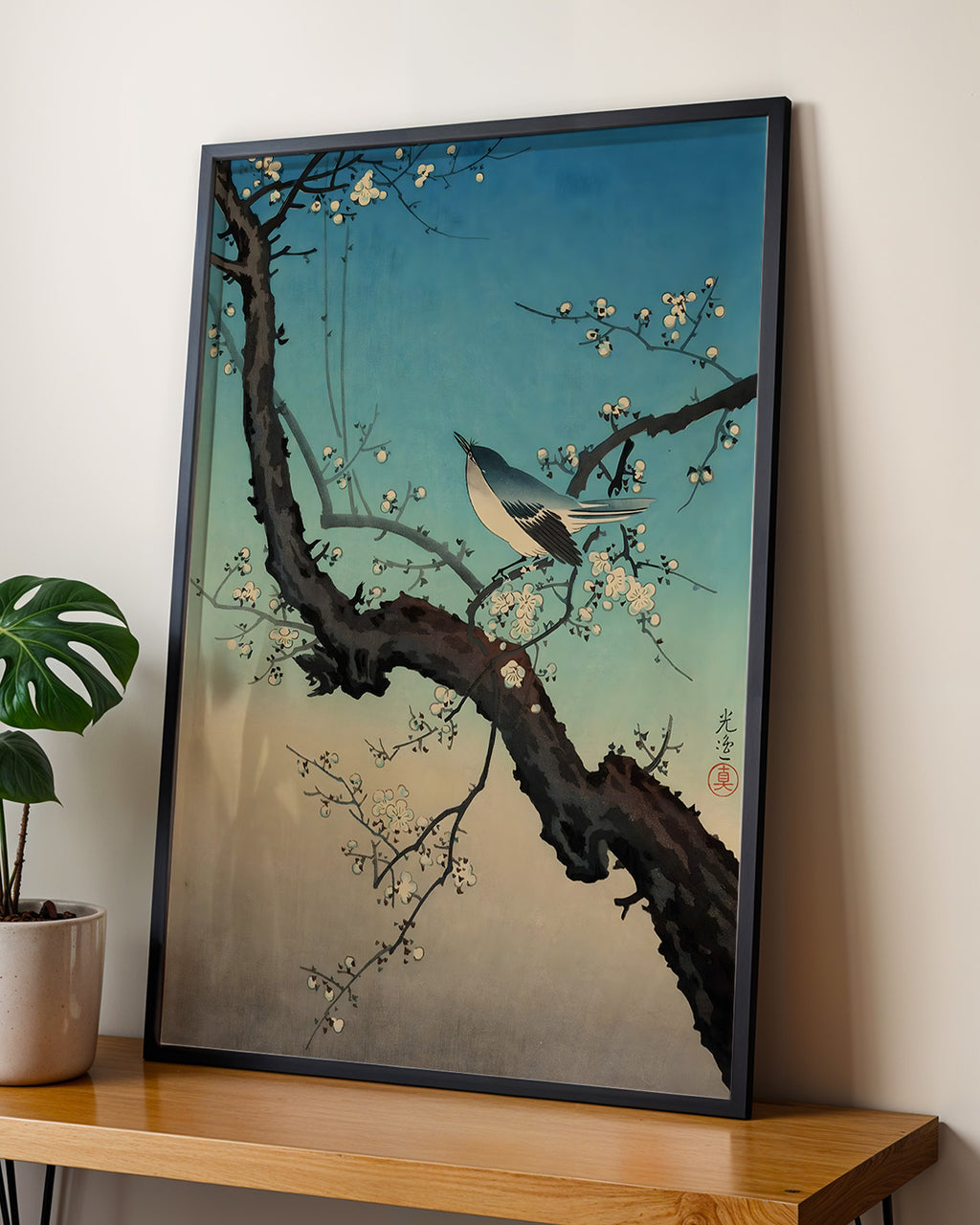Songbird and Plum Tree by Tsuchiya Koitsu