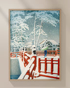 Walking in snow by Tsuchiya Koitsu