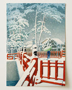 Walking in snow by Tsuchiya Koitsu