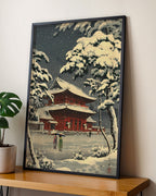Zojo-ji Temple in Snow by Tsuchiya Koitsu