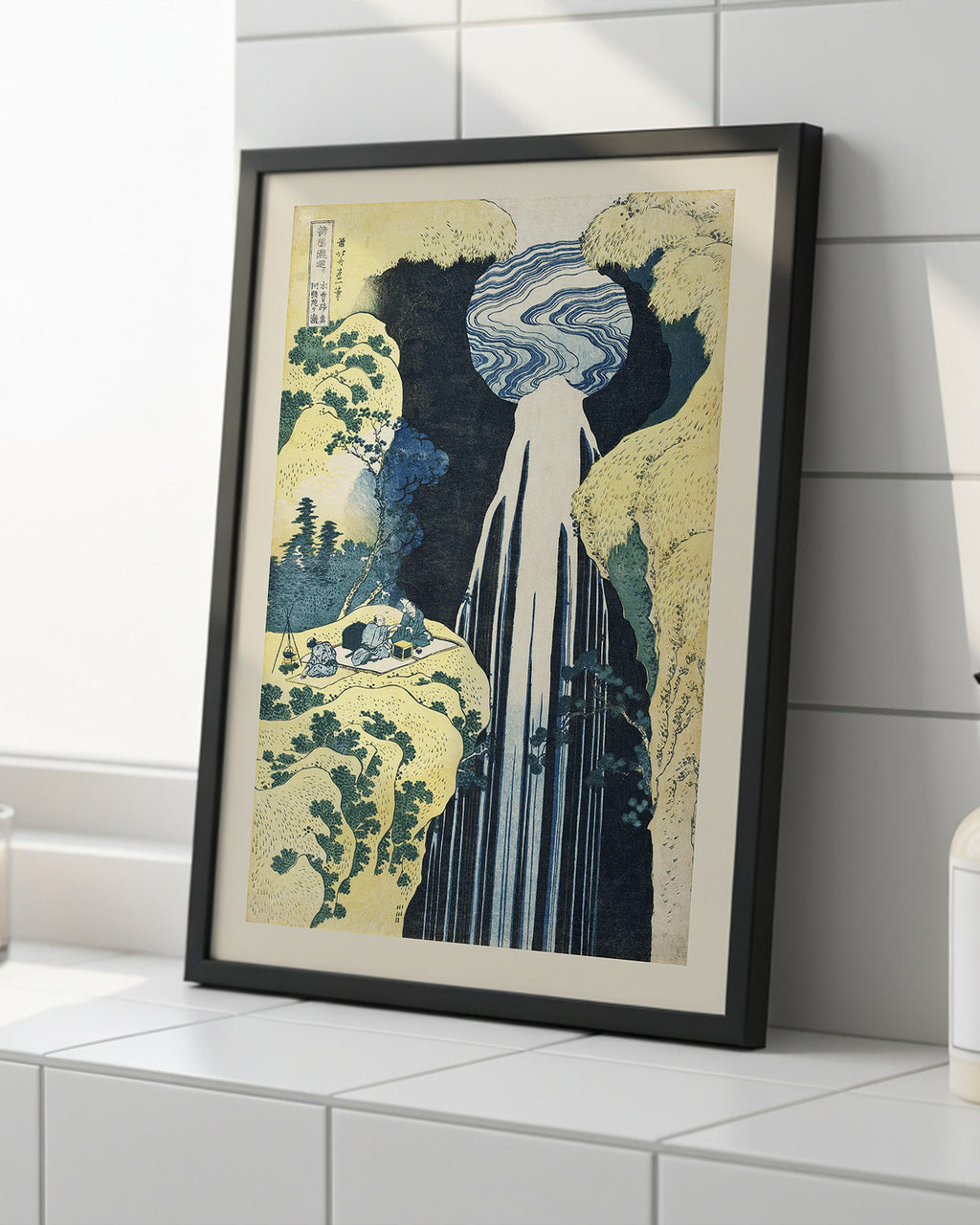 The Amida Falls in the Far Reaches of the Kisokaidō Road by Katsushika Hokusai