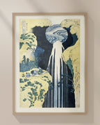 The Amida Falls in the Far Reaches of the Kisokaidō Road by Katsushika Hokusai