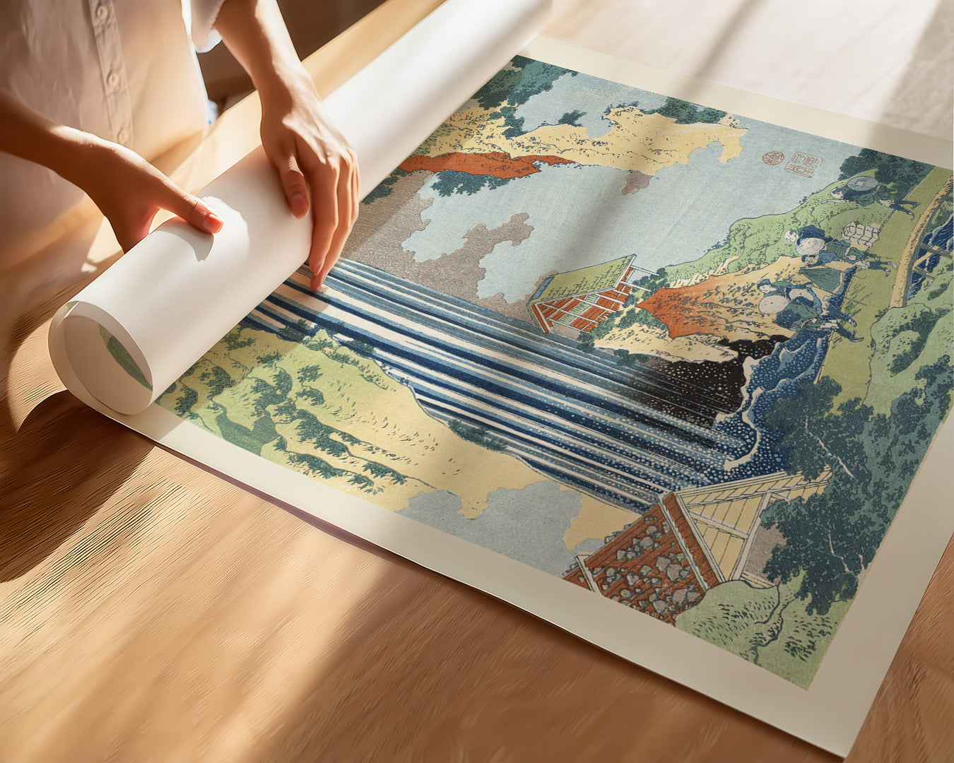 Falls of Ono on the Kisokaidō by Katsushika Hokusai