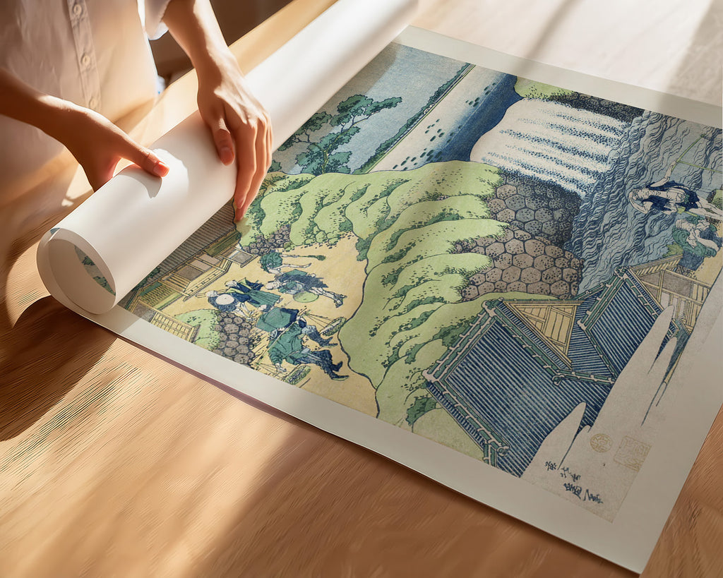 Falls of Aoigaoka in the Eastern Capital by Katsushika Hokusai