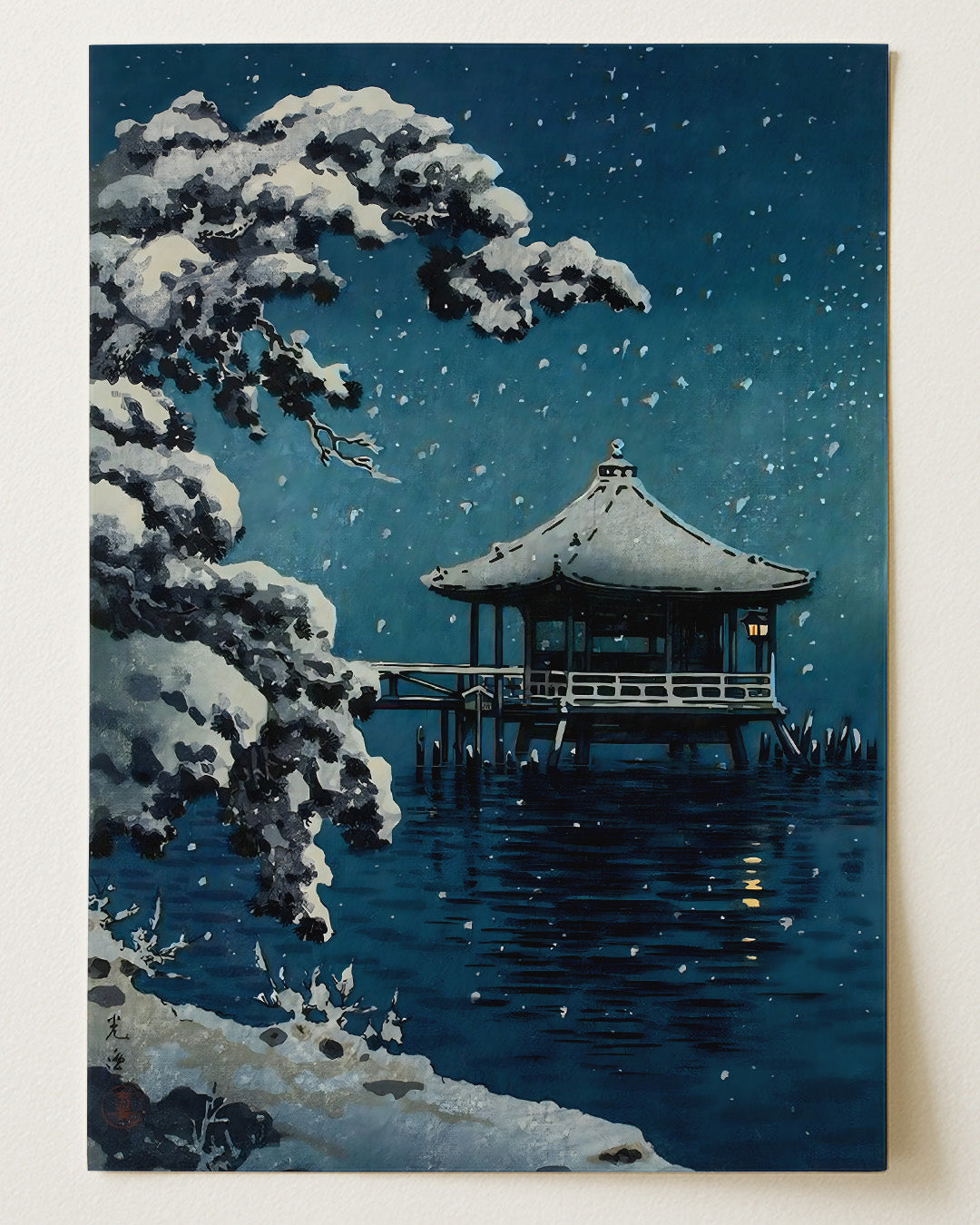 Snow at Ukimido by Tsuchiya Koitsu